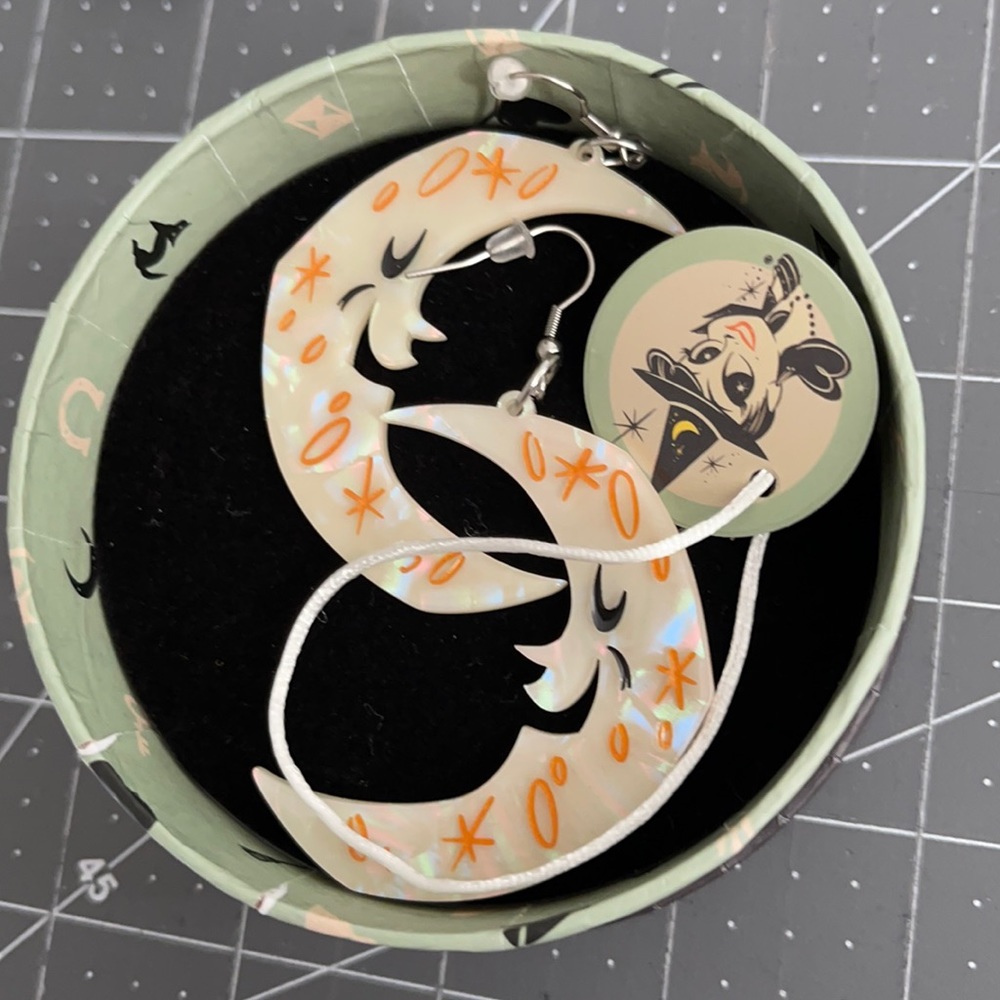 ***reserved*** Goodnight moon earrings